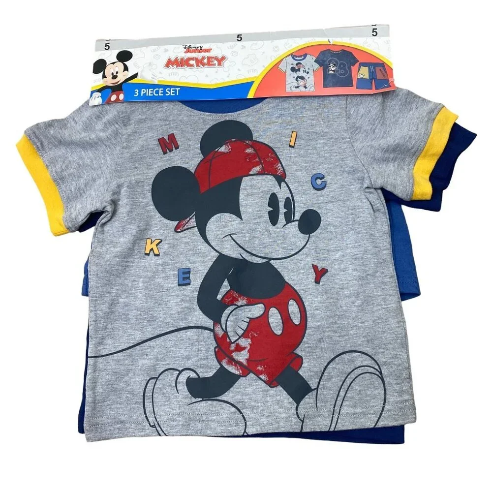 DISNEY MICKEY MOUSE BOYS 3 PIECES SET OUTFIT SZ‎ 5 NWT